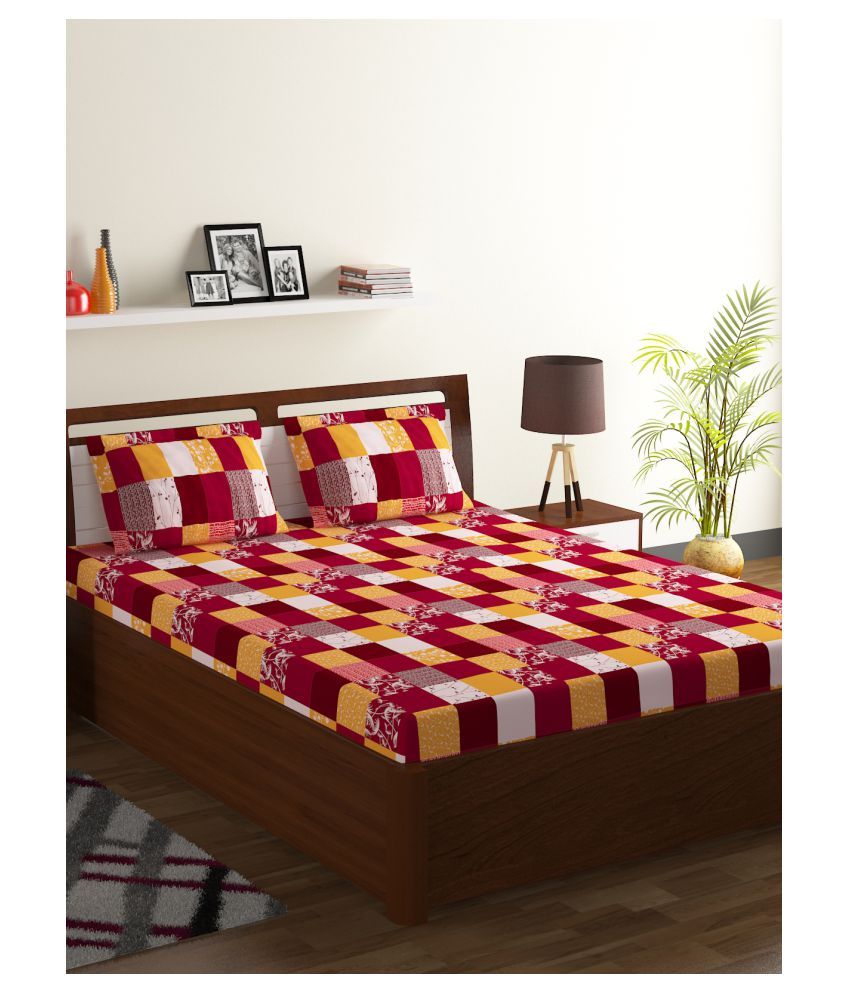 Bombay Dyeing Cotton Double Bedsheet with 2 Pillow Covers Buy Bombay