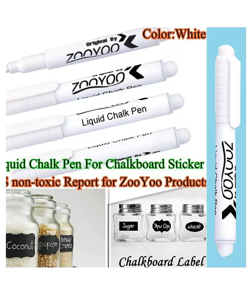 White Liquid Chalk Pen Marker for Glass Windows Chalkboard