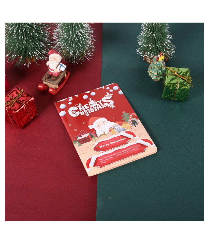 Christmas 3D Stereo Greeting Card Paper Blessing Cards Christmas Creative Gifts 