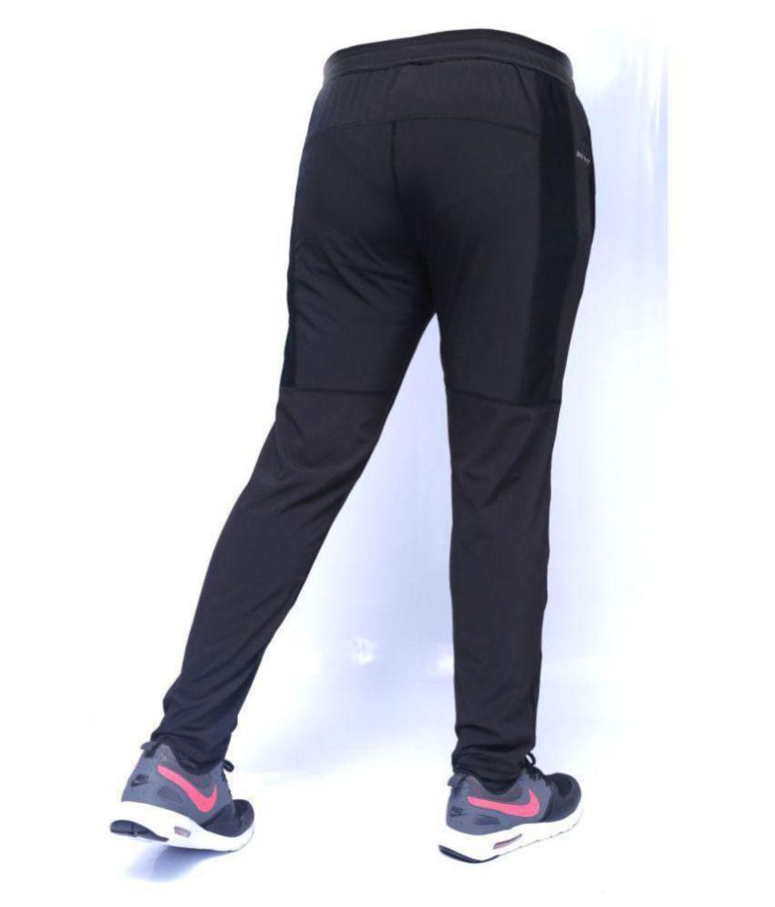 nike black polyester track pants