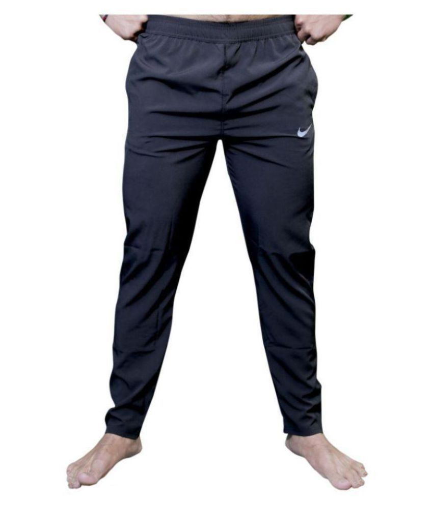 nike black lycra trackpants