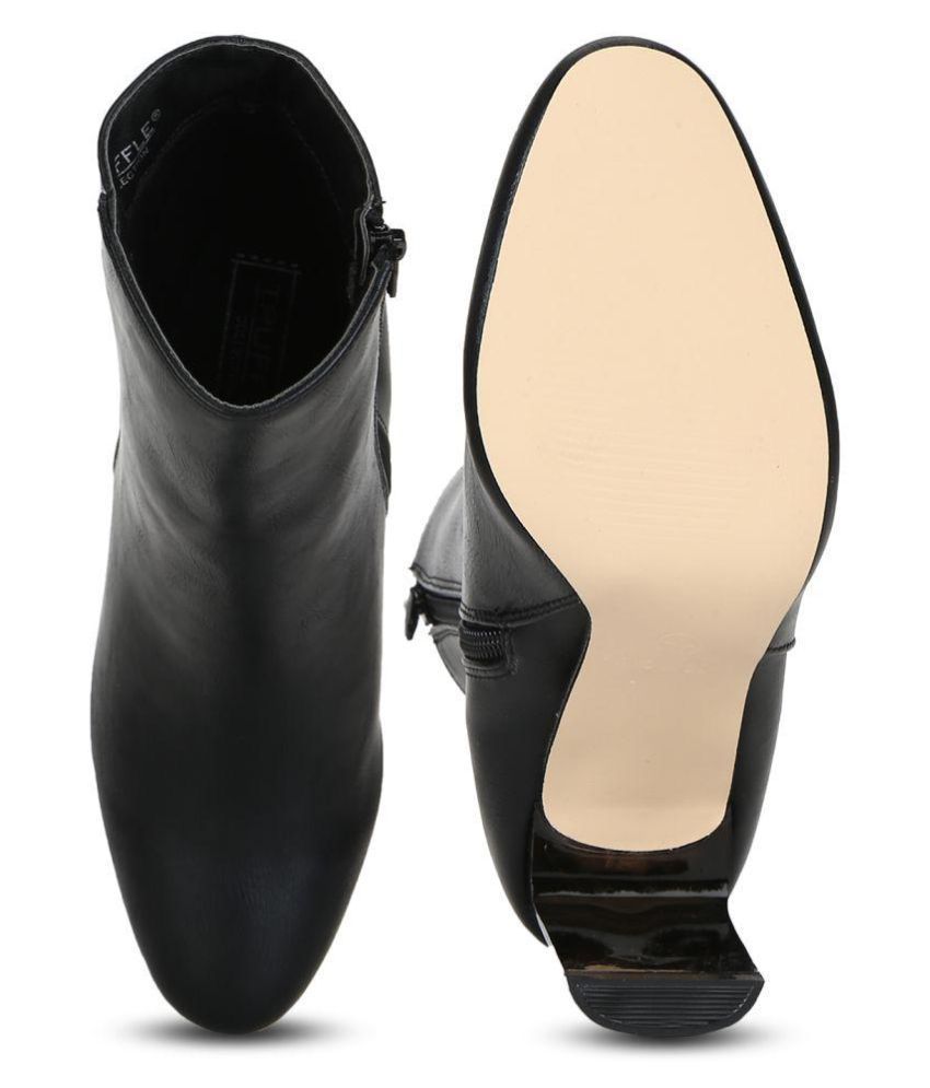 truffle collection chunky chelsea heeled ankle boots in black