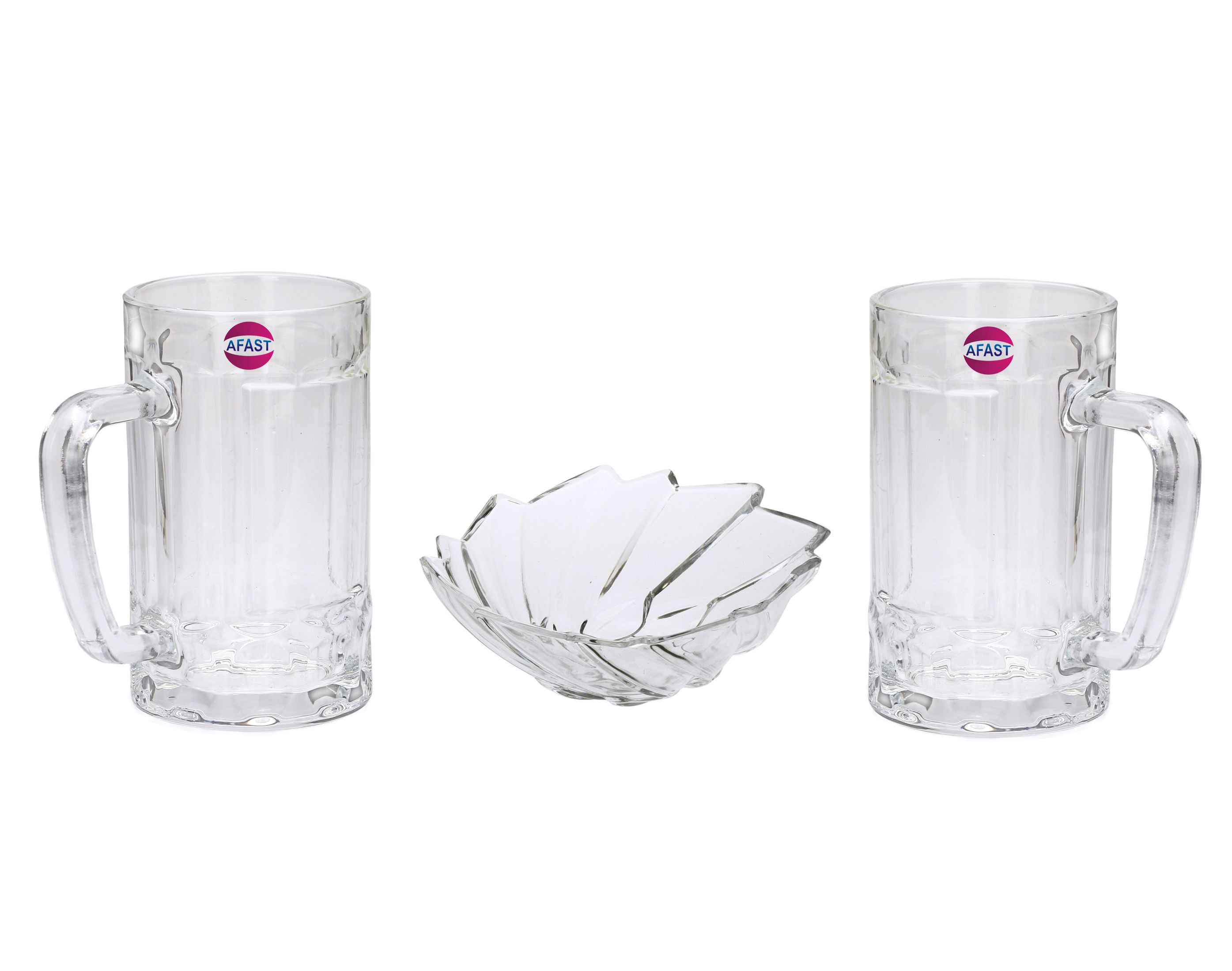     			Somil Glass GlassPlate, Transparent, Pack Of 3, 350 ml