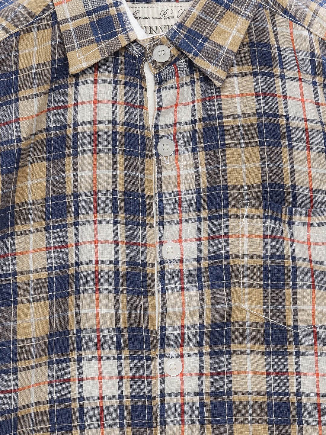 printed checks shirt