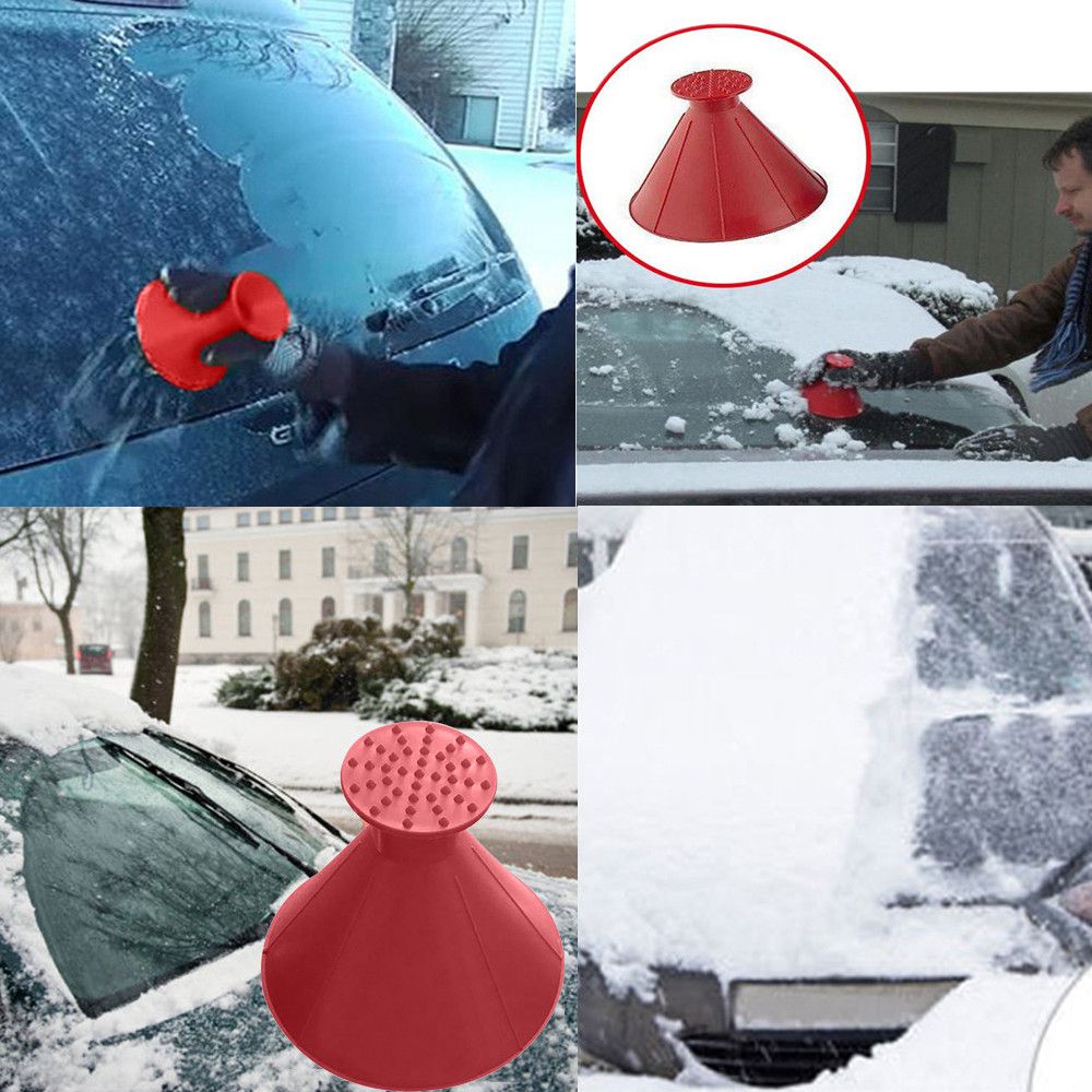 Magic Funnel Snow Removal Shovels Tool Cone-Shaped Round Windshield Ice Scraper Magic Scraper Car Windshield Snow Scrapers 