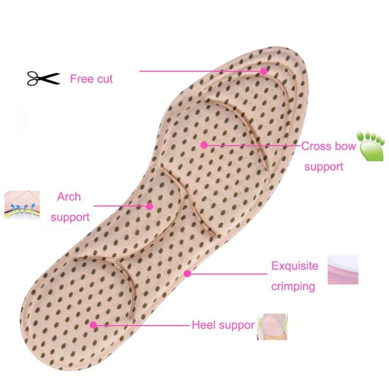 1 Pair Women High Heels Sponge 4D Insoles Cushions Pads Arch 1 Pair Women High Heels Sponge 4D Insoles Cushions Pads Arch