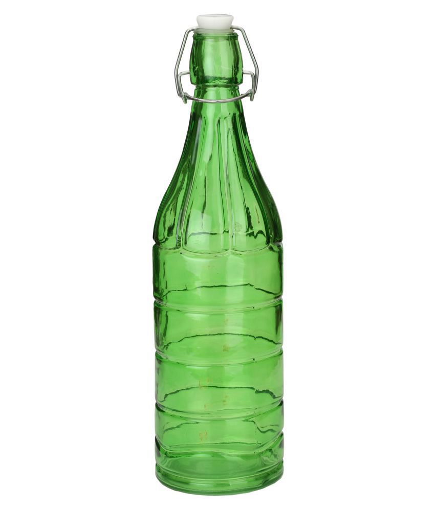     			Somil Glass Water Bottle, Green, Pack Of 1, 1000 ml
