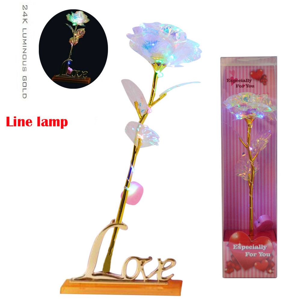 Galaxy Rose Flower Valentine/'s Day Lovers/' Gift Romantic Flowers With Love Base