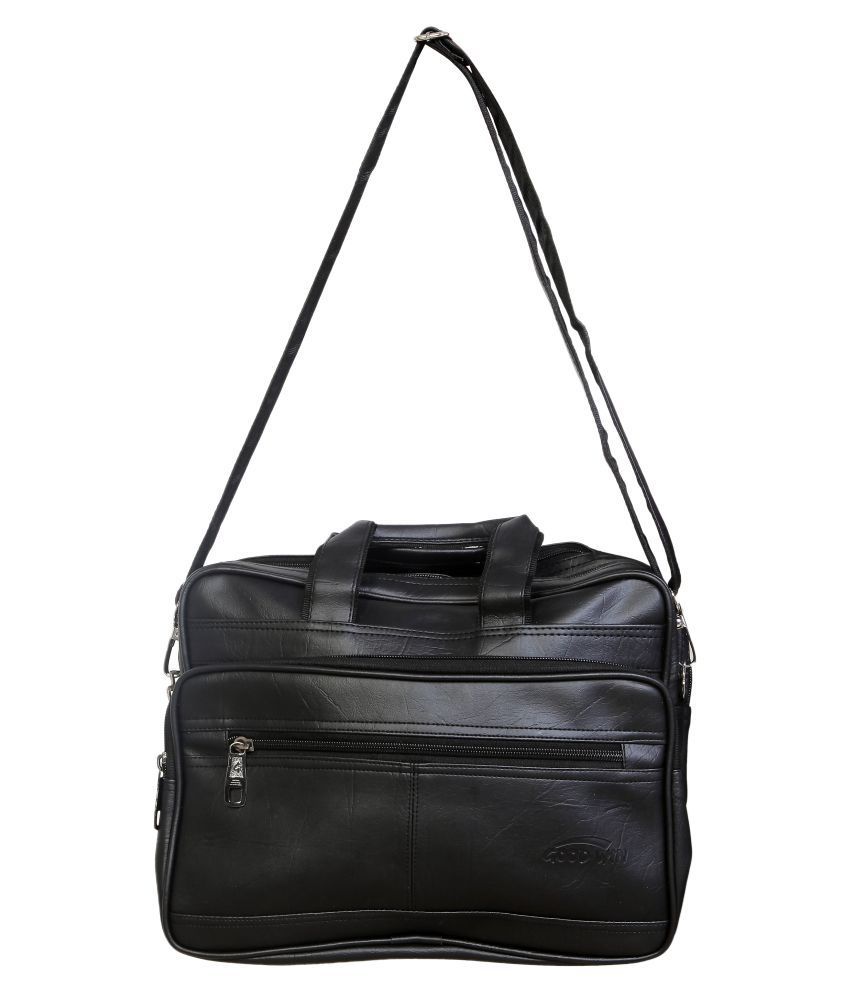     			Goodwin Black P.U. Office Messenger Bag