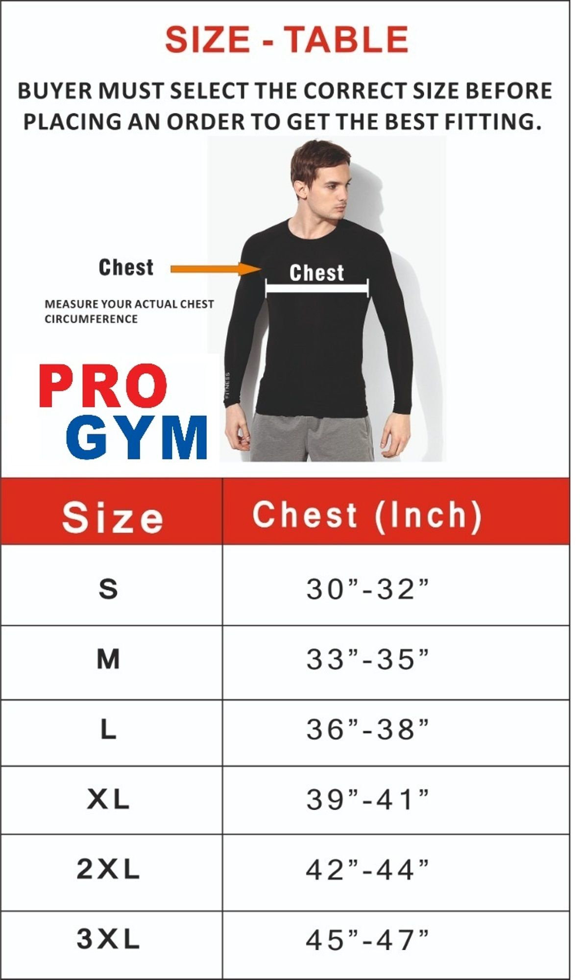 Pro Gym 100 Polyester Men Compression T Shirt Full Sleeve High