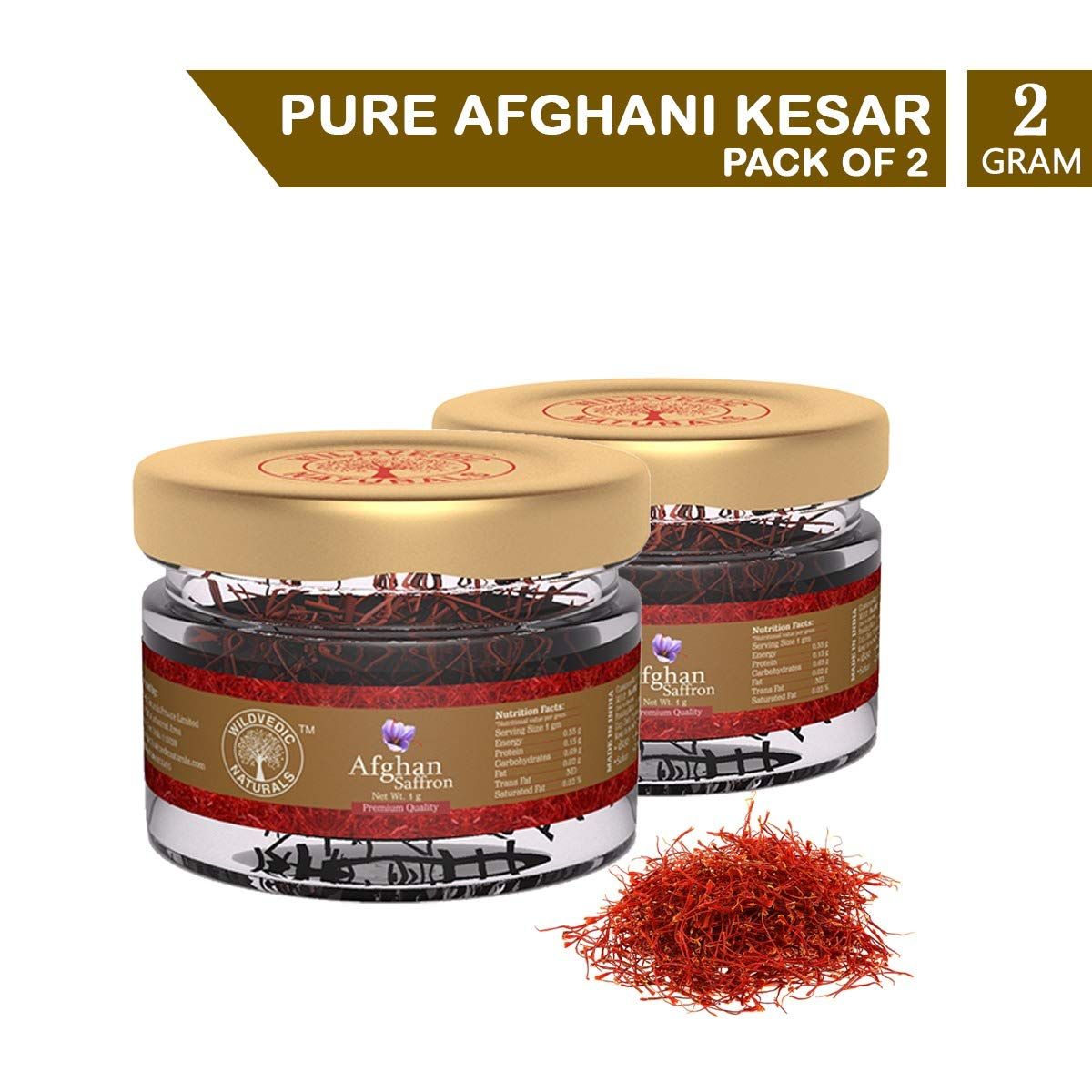     			Wildvedic Naturals Original & Organic Afghani Kesar / Saffron 2 gm