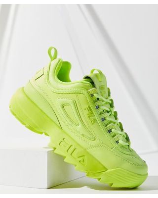 Fila Disruptor || Green Running Shoes 