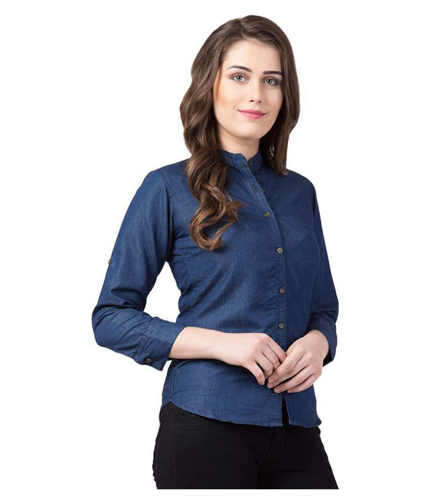 Buy GENEALO Blue Denim Shirt Online at Best Prices in India - Snapdeal