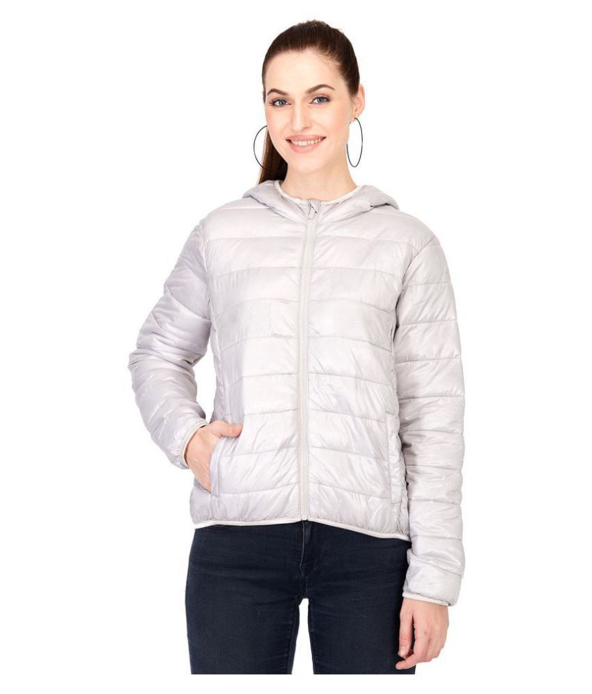     			kotty Polyester Blend Off White Quilted/Padded Jackets