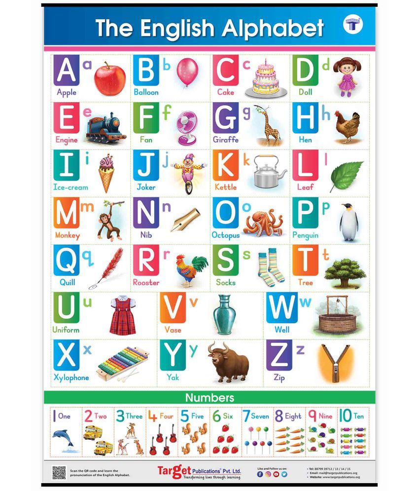 Jumbo English and Marathi Alphabet and Number Charts for ...