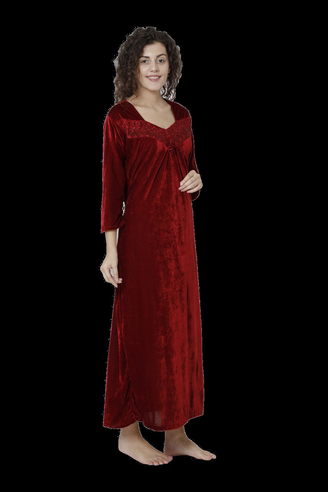 velvet nighty design