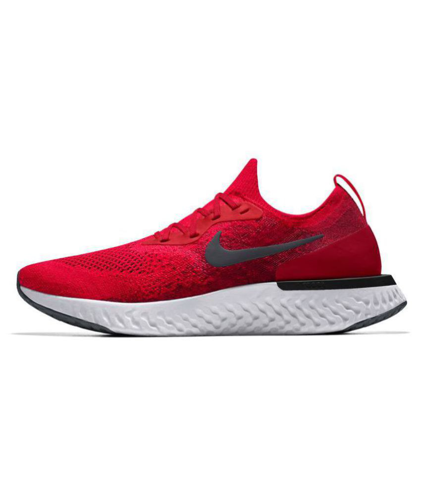nike epic react flyknit red running shoes