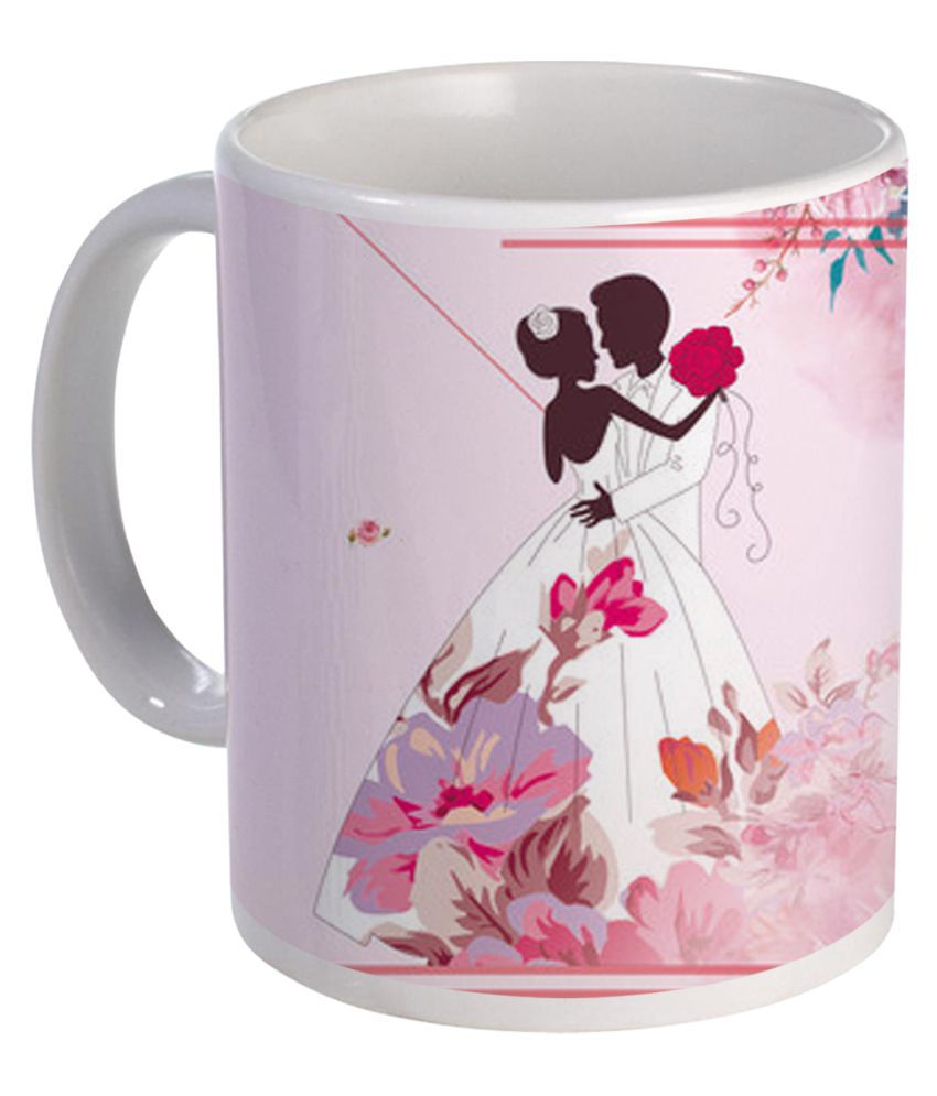 COLOR YARD love couple design on light pink background Ceramic Coffee Mug 1  Pcs 320 mL: Buy Online at Best Price in India - Snapdeal