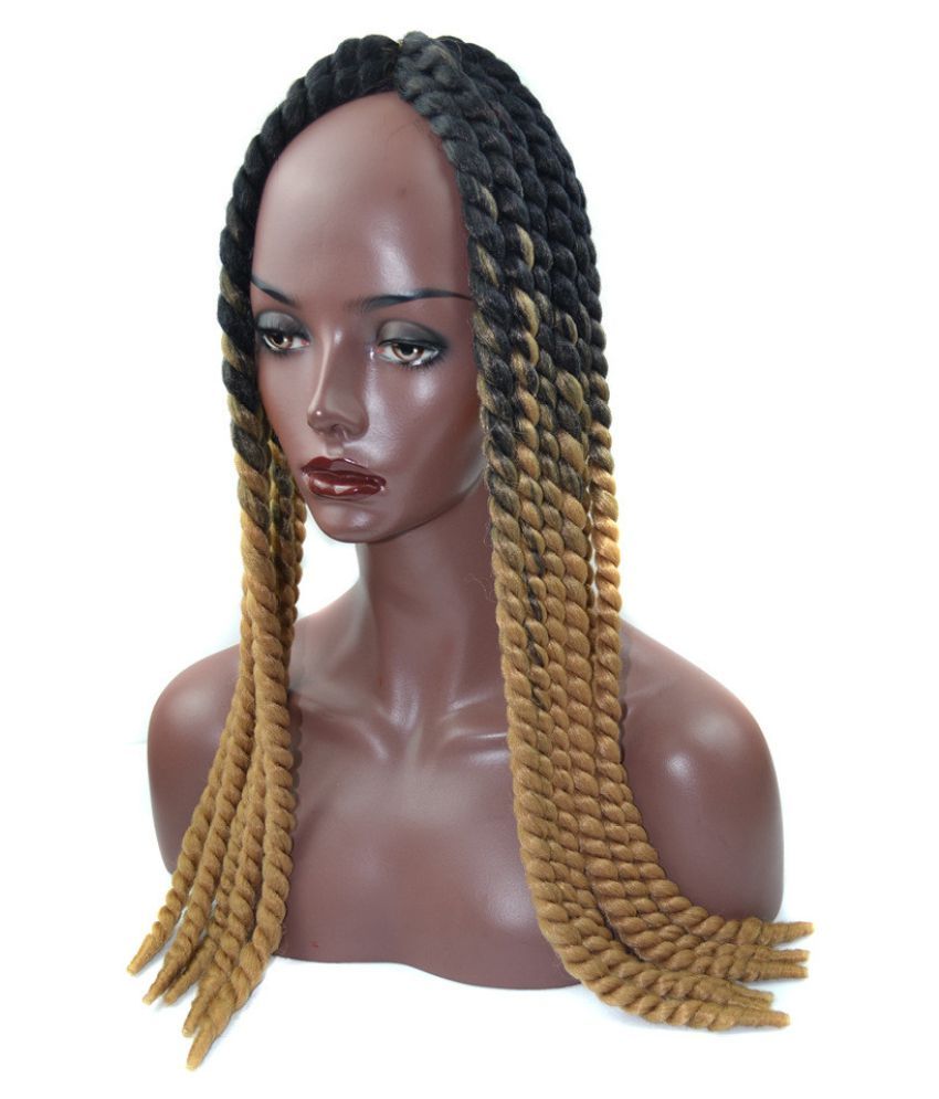 Gradient Color Twist Crochet Braids Wigs Extensions Synthetic Hair