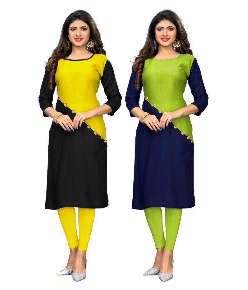 two colours kurti design