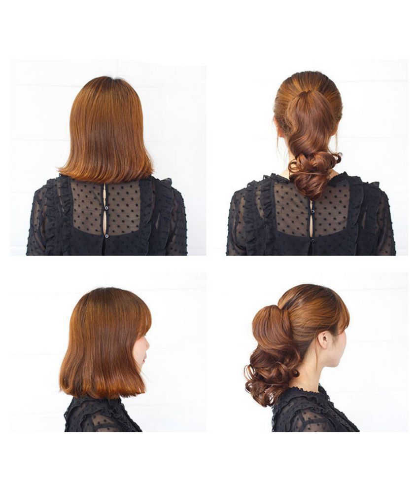 Womens Claw Thick Wavy Curly Short Ponytail Horsetail Clip Hair