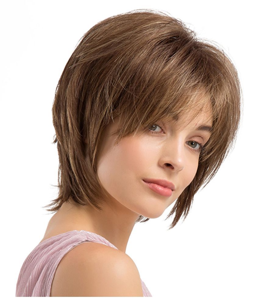 Short Straight Hair Hairstyle Synthetic Hair Wigs For Beautiful