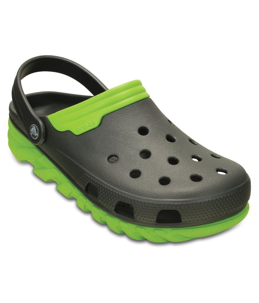 crocs gray croslite floater sandals