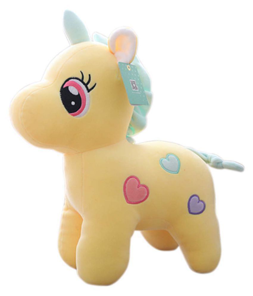     			Tickles Yellow Super Cute Unicorn Soft Stuffed Plush Animal for Kids Infants (Color: Yellow Size: 25 cm)