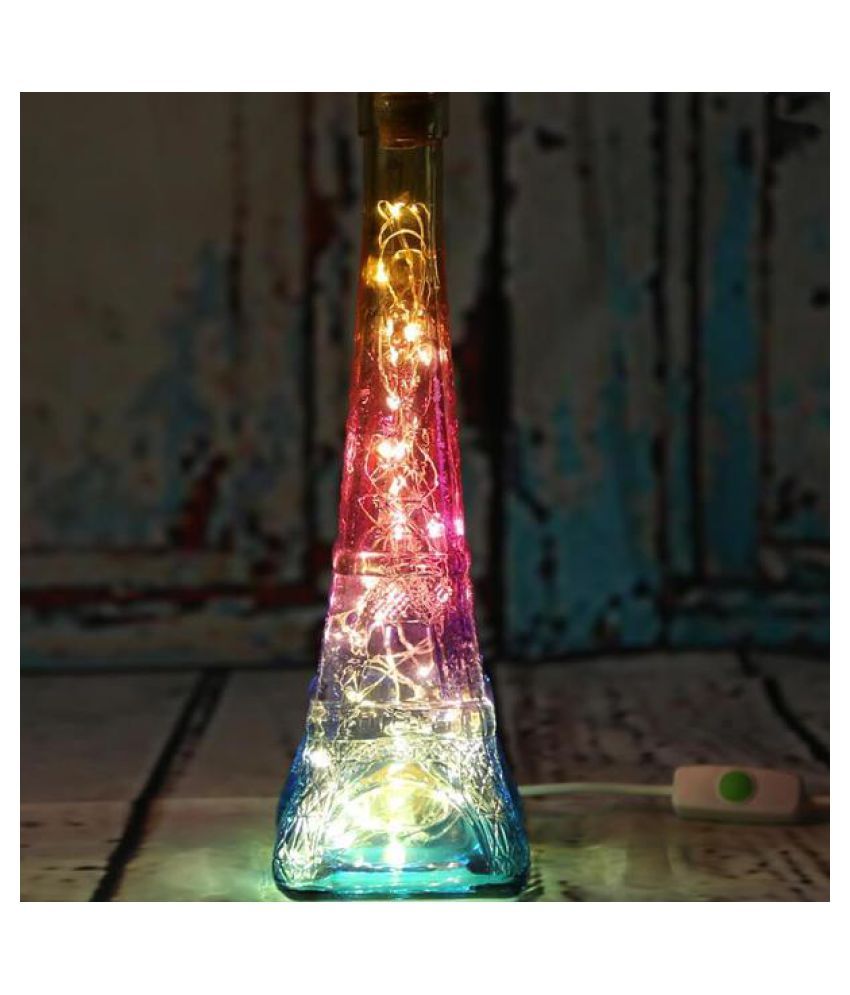 Shoppitara Eiffel Tower Bottle Lamp Usb Led Table Lamp Glass