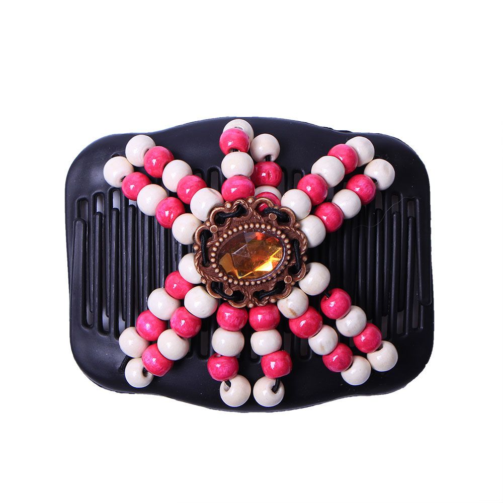 COCOSHOPE Hair Brushes & Combs Retro Wooden Beads Magic Hair Comb Double  Row Hairpin Insert Women Hairstyle Clip: Buy COCOSHOPE Hair Brushes & Combs  Retro Wooden Beads Magic Hair Comb Double Row