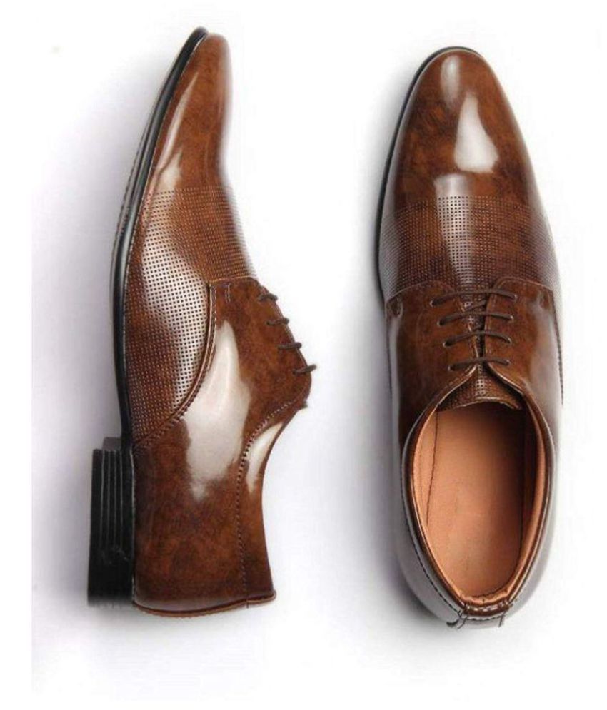     			Fashion Victim Derby Artificial Leather Brown Formal Shoes