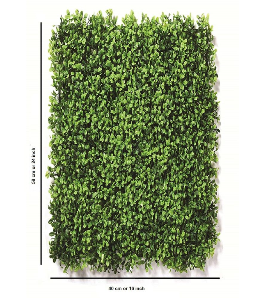 The Cottage Artificial Green Leaves Mat Green Shrubs Plastic Pack of