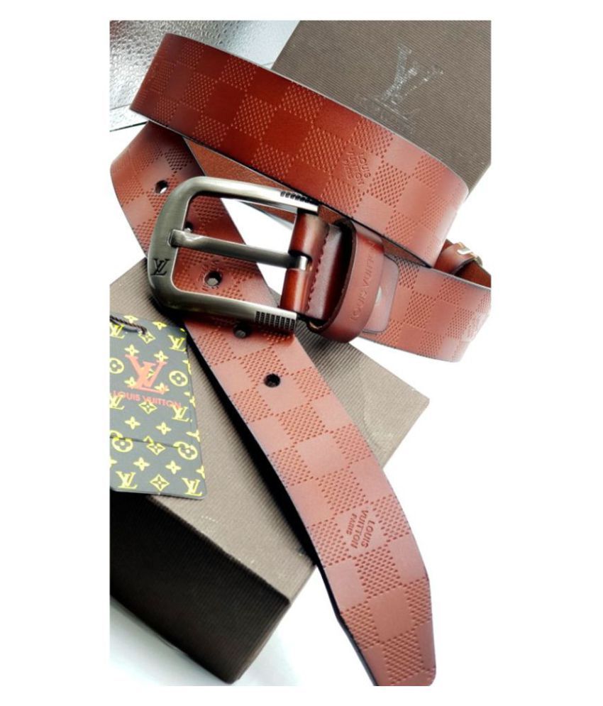 Louis Vuitton LV Brown Leather Formal Belt Buy Online at Low Price in