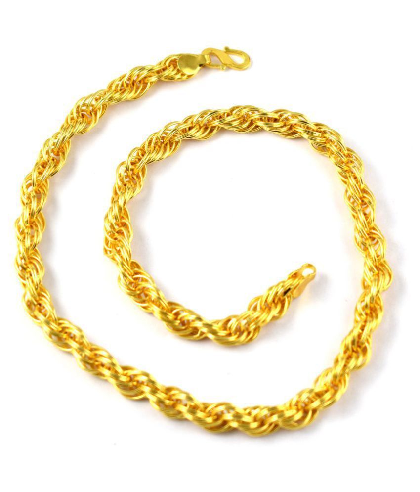 Mens Trendy Artificial Gold Plated Chain. Men's party wear Jewelry For