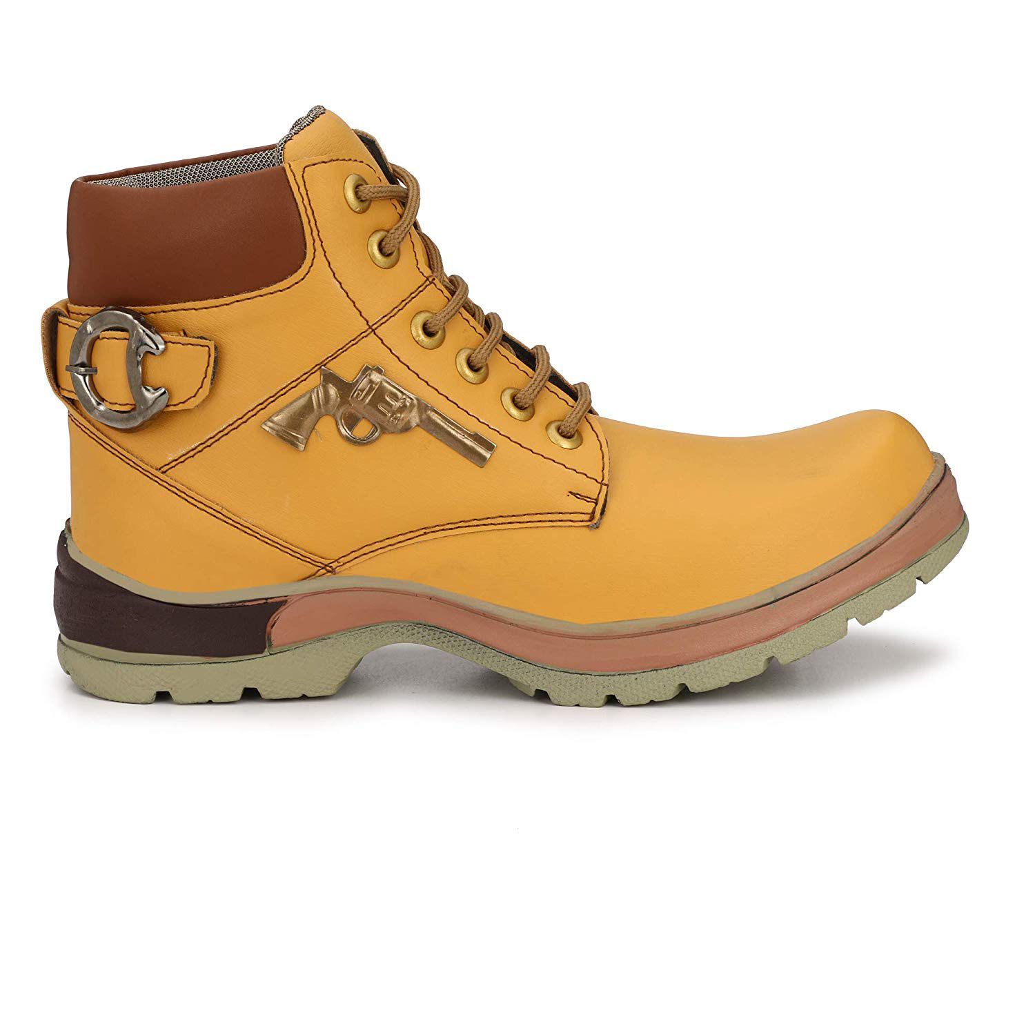 yellow mart work boots