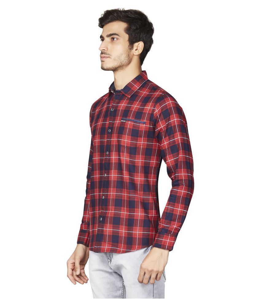 Matalino 100 Percent Cotton Red Checks Shirt Buy Matalino 100 Percent