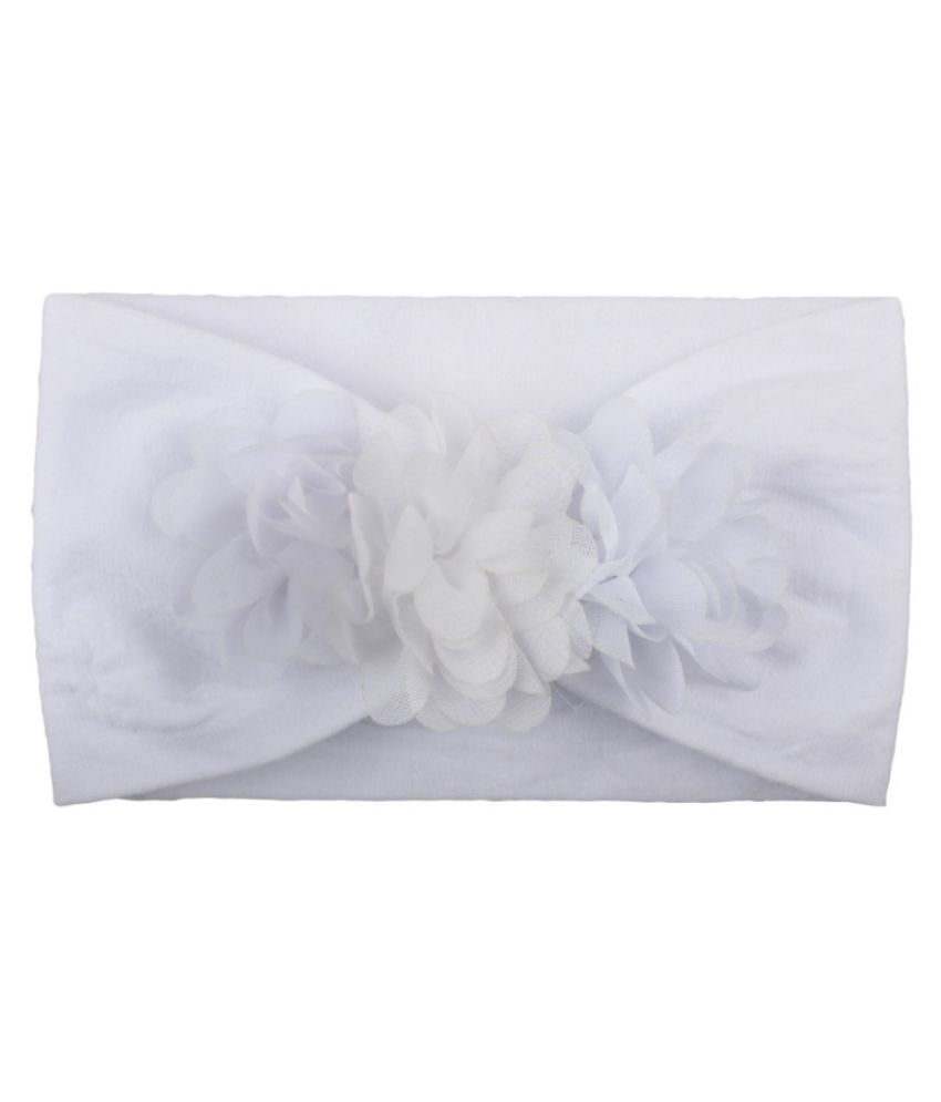 Suny 1pc White Hair Accessory Chiffon Baby Hair Accessories Super