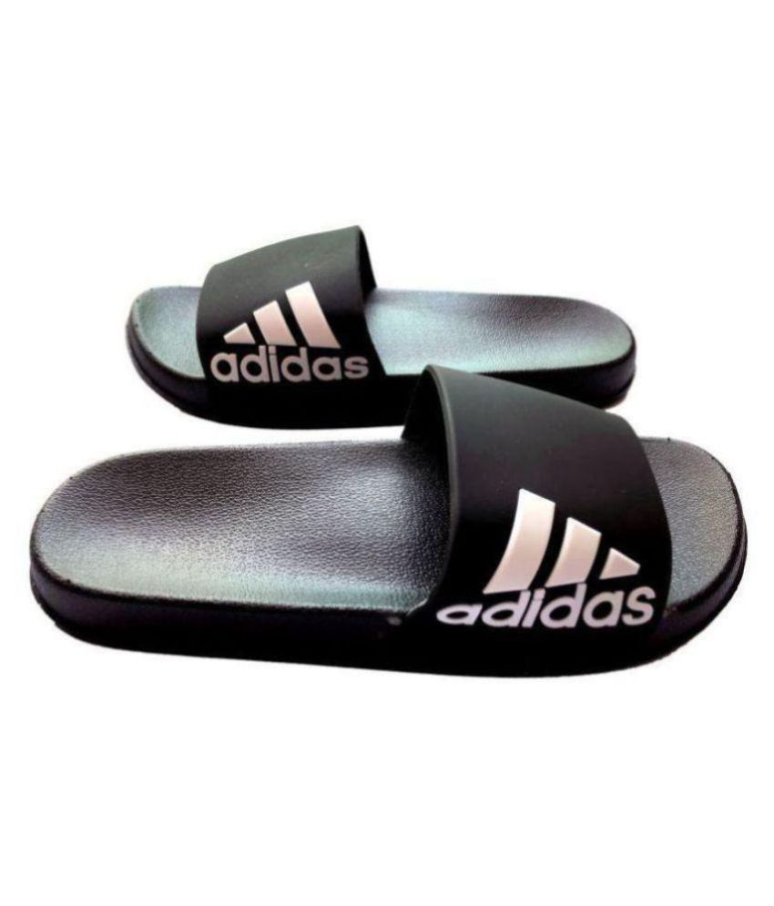 adidas black slides