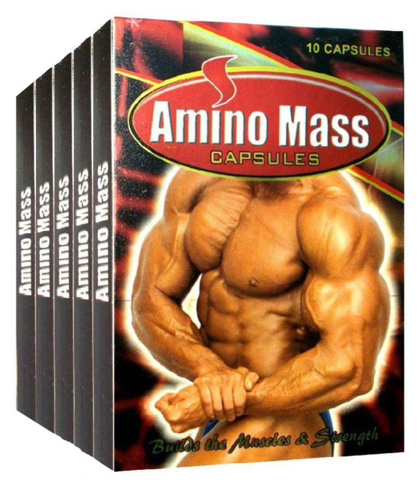 G & G Pharmacy Amino Mass Weight Gainer (10x10=100) Capsule 10 no.s Pack Of 10