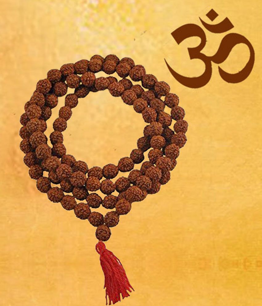 100 % Original Nepal 5 Mukhi Rudraksha Mala 108 +1 Beads Each Beads (8 mm ) Length 36 Inches