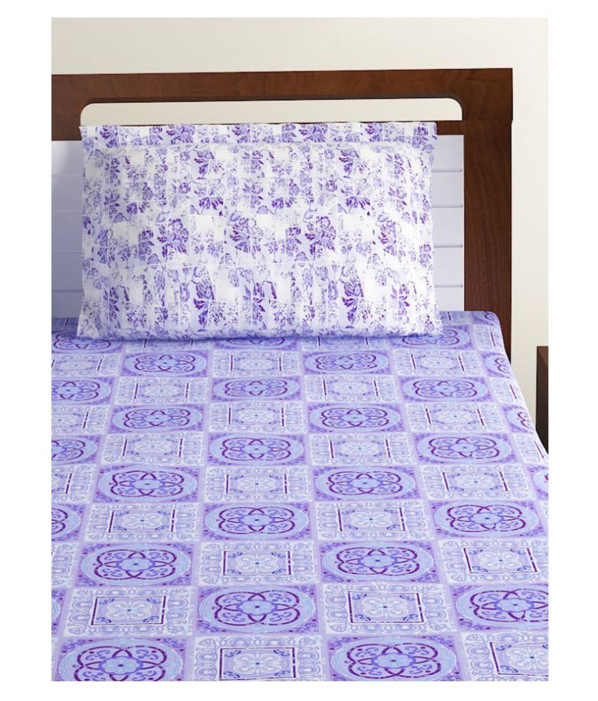Bombay Dyeing Cotton Double Bedsheet with 2 Pillow Covers ( 254 cm x