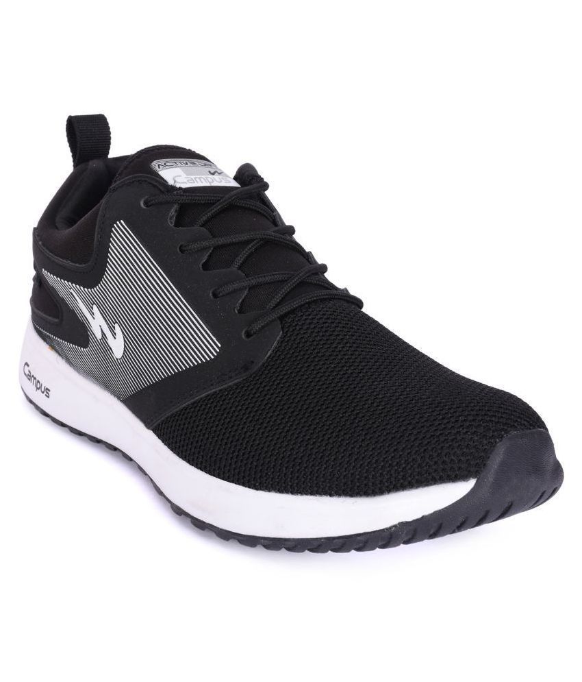    			Campus GLORY Black Running Shoes