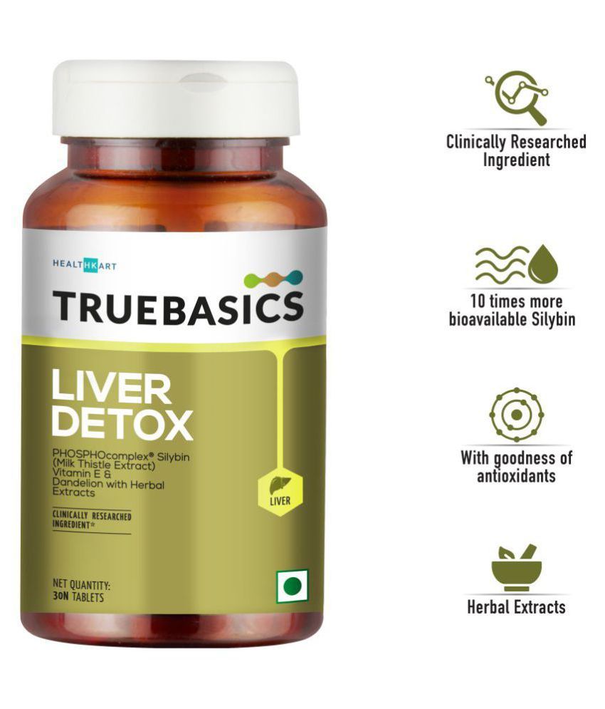 truebasics Liver Detox Milk Thistle Extract (Silybin) 30 no.s