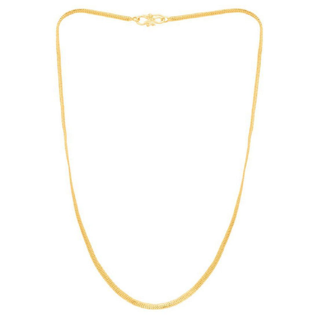BrandBuzz gold plated 24 inch long snak design chain for men or women