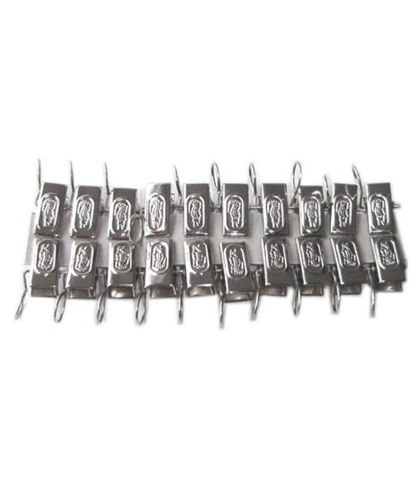 Buy 20 Pcs Metal Stainless Steel Window Shower Curtain Rod Clip