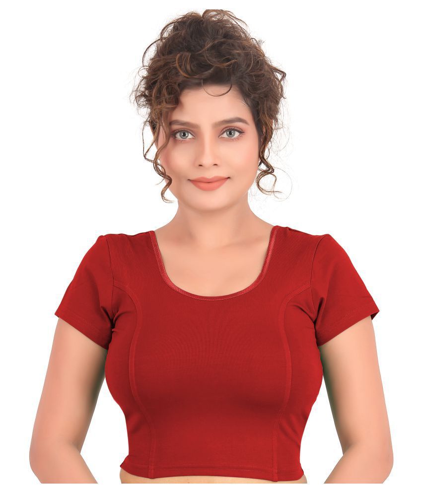 designer blouse in red colour