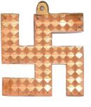 Copper Swastik Pyramid Vaastu Dosh Nivaran Items Remedies Product for Home & Office Main Door Decor (3.5 inches)