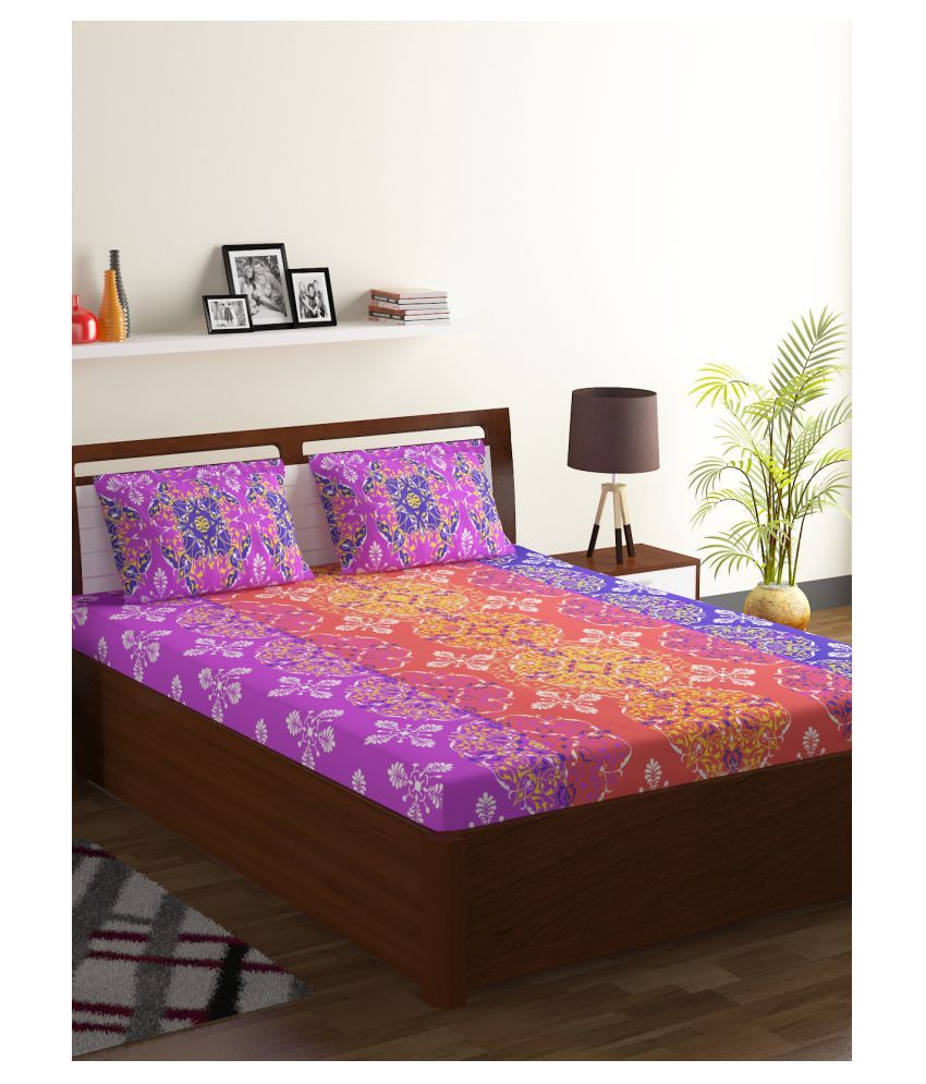 Bombay Dyeing Cotton Double Bedsheet with 2 Pillow Covers Buy Bombay