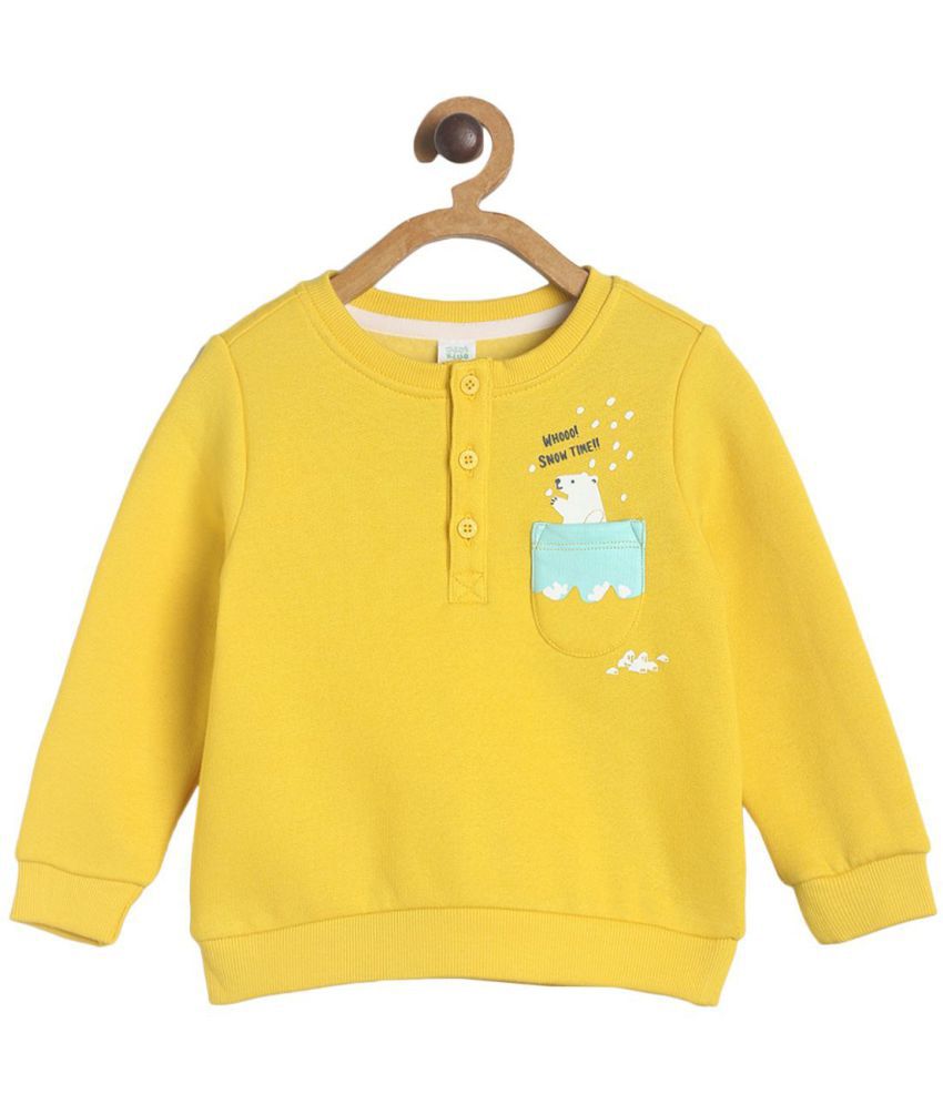     			MINI KLUB Yellow Sweatshirt For Baby Boy
