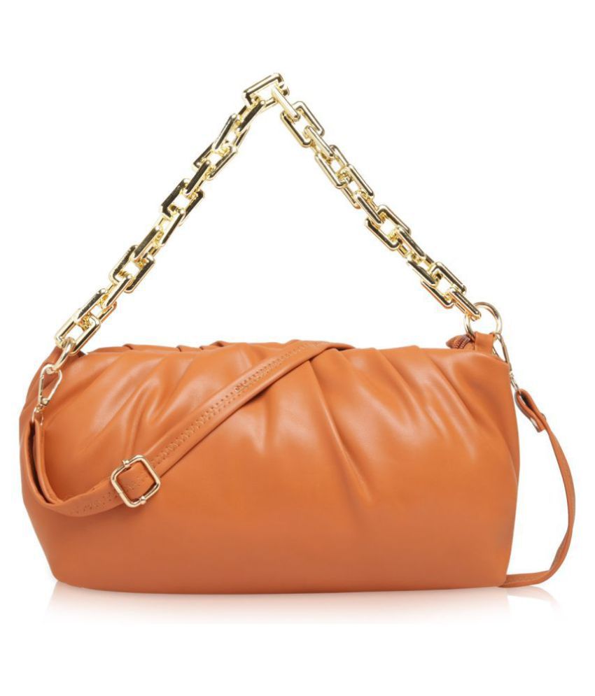 ELMA PURSE Tan Artificial Leather Sling Bag